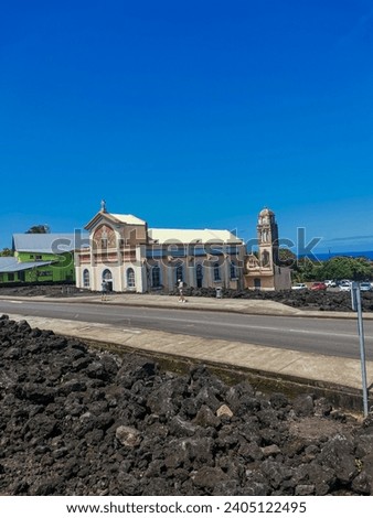 Notre Dame de laves, church where lava stopped on Reunion