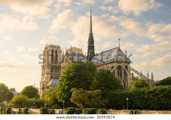 Notre Dame De Paris Before Sunset Stock Photo Edit Now 30393874