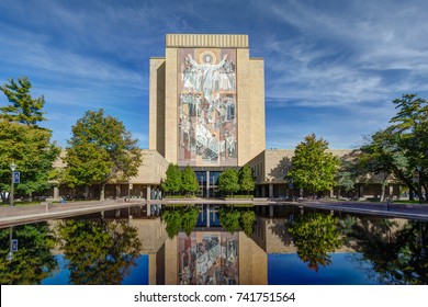 NOTRE DAME, IN/USA - OCTOBER 19, 2017:  Word Of Life Mural, Commonly Called 