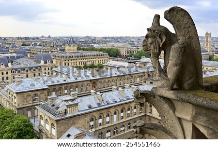 Similar – Gargoyle auf Notre Dame in Paris