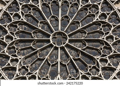 Notre Dame In Paris South Facade With Rose Window