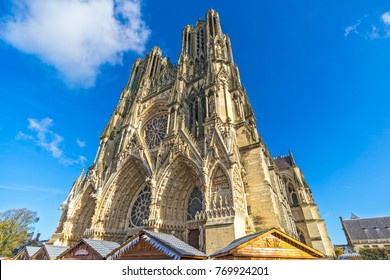 Notre Dame Of Reims Cathedral, Champagne, France.