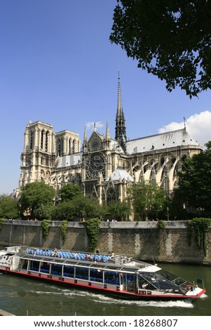Notre Dame with Seine river and 