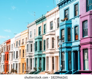 Notting Hill London, Colourful houses of Notting Hill in London - Shutterstock ID 1823966261