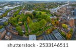 Nottingham castle, a Norman castle in a city of Nottingham in central England’s Midlands region, UK