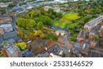 Nottingham castle, a Norman castle in a city of Nottingham in central England’s Midlands region, UK