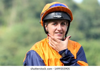 NOTTINGHAM RACECOURSE, NOTTINGHAM, UK : 1 AUGUST 2019 : Jockey Josephine Gordon At Nottingham Races