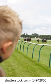 Nottingham Racecourse UK July12th,watching The Race From The Sidelines