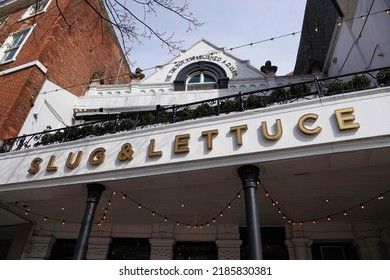 Nottingham, UK - April 11, 2022: The Slug And Lettuce Pub In Central Nottingham, UK.