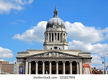NOTTINGHAM, UNITED KINGDOM - JULY 17, 2014 - Council House also known as the city hall, Nottingham, Nottinghamshire, England, UK, Western Europe, July 17, 2014.