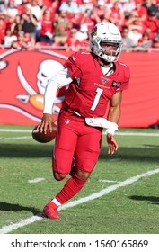 Nov 10, 2019; Tampa, FL USA;  Arizona Cardinals Quarterback And First Overall Draft Pick Kyler Murray (1) Rolls Out Of The Pocket During An NFL Game. 