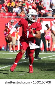 Nov 10, 2019; Tampa, FL USA;  Arizona Cardinals Quarterback And First Overall Draft Pick Kyler Murray (1) Rolls Out Of The Pocket During An NFL Game. 