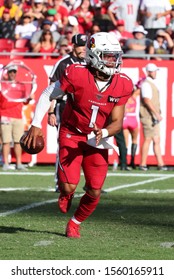 Nov 10, 2019; Tampa, FL USA;  Arizona Cardinals Quarterback And First Overall Draft Pick Kyler Murray (1) Rolls Out Of The Pocket During An NFL Game. 