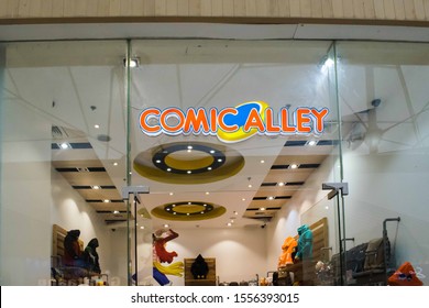 NOV. 2, 2019-BAGUIO CITY PHILIPPINES : Comic Alley signage. Store that sells comic figurines and comic costumes.