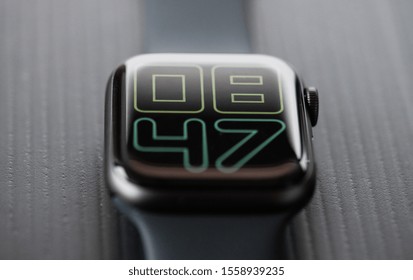 NOVA BANA, SLOVAKIA - NOV 12, 2019: New Apple Watch Series 5