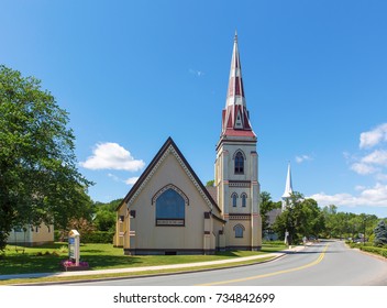 NOVA SCOTIA, CANADA – SEPTEMBER 26, 2017: St James Anglican Church Which Was Built In High Victorian Gothic Revival Style In 1887.