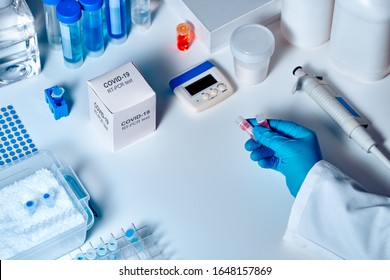 Novel Coronavirus 2019 NCoV Pcr Diagnostics Kit. This Is RT-PCR Kit To Detect Presence Of 2019-nCoV Or Covid19 Virus In Clinical Samples. In Vitro Diagnostic Test Based On Real-time PCR Technology