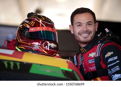 November 01, 2019 - Ft. Worth, Texas, USA: Kyle Larson (42) gets ready to practice for the AAA Texas 500 at Texas Motor Speedway in Ft. Worth, Texas.