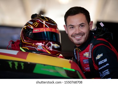 November 01, 2019 - Ft. Worth, Texas, USA: Kyle Larson (42) gets ready to practice for the AAA Texas 500 at Texas Motor Speedway in Ft. Worth, Texas.