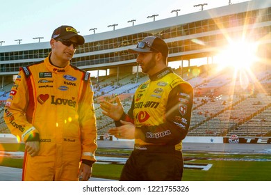 November 02, 2018 - Ft. Worth, Texas, USA: Matt DiBenedetto (32) Hangs Out In The Garage During Practice For The AAA Texas 500 At Texas Motor Speedway In Ft. Worth, Texas.