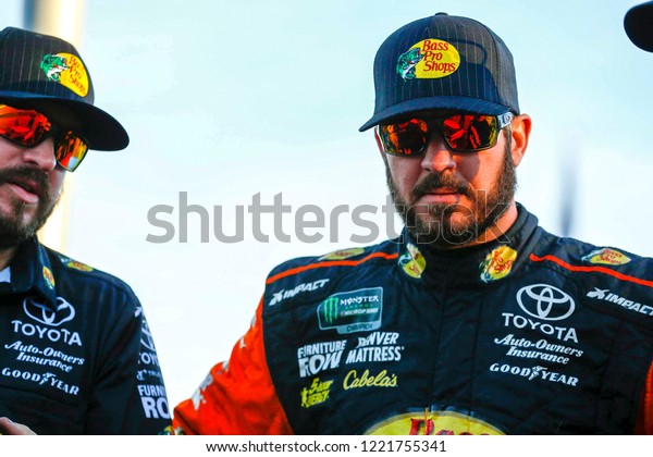 November 02, 2018 - Ft.\
Worth, Texas, USA: Martin Truex, Jr (78) hangs out in the garage\
during practice for the AAA Texas 500 at Texas Motor Speedway in\
Ft. Worth, Texas.