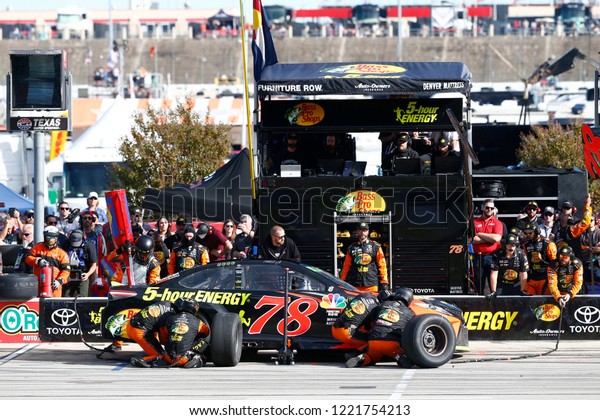 November 04, 2018 - Ft.\
Worth, Texas, USA: Martin Truex, Jr (78) comes down pit road for\
service during the AAA Texas 500 at Texas Motor Speedway in Ft.\
Worth, Texas.