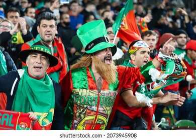 November 11th, 2021, Aviva Stadium, Dublin, Ireland 2022 FIFA World Cup Qualifier, Ireland versus Portugal; Portuguese fans