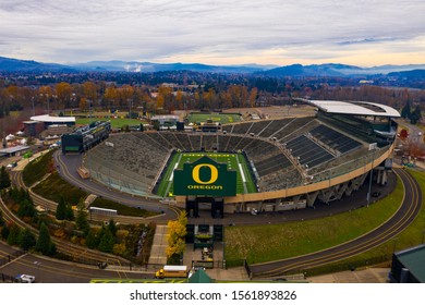 November 12, 2019: Eugene, Oregon, USA. Autzen Stadium Aerial Image