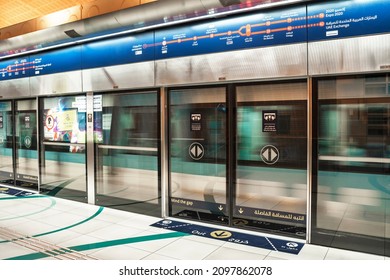 November 12, 2021. UAE, Dubai. Metro Dubai Station Expo 2020 