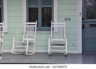 November 17th 2018-Typical Porch In A Shotgun House In New Orleans (USA)