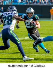 November 25, 2018 - Christian MCCAFFREY (22) Runs Against The Visiting Seattle Seahawks At Bank Of America Stadium In Charlotte, NC.  The Panthers Lose To The Seahawks, 30-27.  