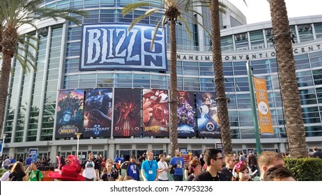 November 3, 2017: Fans flock to BlizzCon where  Blizzard Entertainment promotez its major franchises Warcraft, StarCraft, Diablo, Hearthstone, Heroes of the Storm and Overwatch.