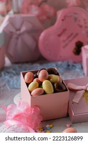 November 4, 2022. Selangor, Malaysia. Assorted almond chocolate beryls in the gift box. - Shutterstock ID 2223126899