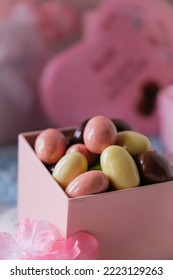 November 4, 2022. Selangor, Malaysia. Strawberry chocolate beryls in the gift box. - Shutterstock ID 2223129263