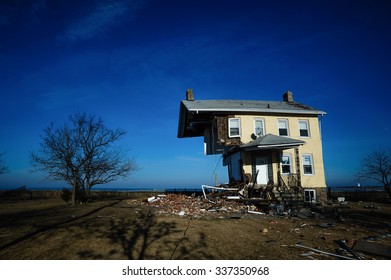 November 5, 2013 - The Iconic Half House Of Union Beach, New Jersey Is Seen After Superstorm Sandy