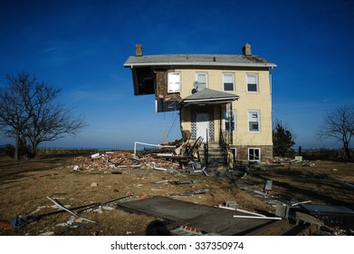 November 5, 2013 - The Iconic Half House Of Union Beach, New Jersey Is Seen After Superstorm Sandy