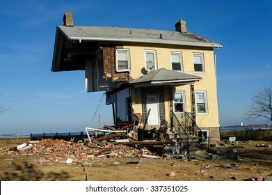 November 5, 2013 - The Iconic Half House Of Union Beach, New Jersey Is Seen After Superstorm Sandy