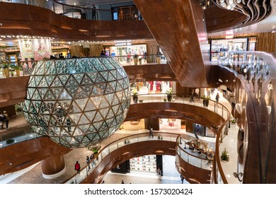 NOVEMBER 7, 2019: Interiors Of K11 Musea Shopping Mall At Victoria Dockside In Tsim Sha Tsui, Kowloon. Hong Kong