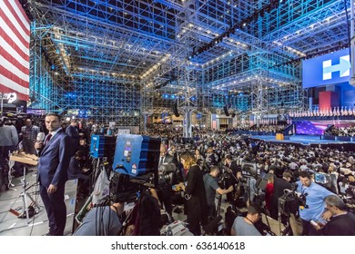 NOVEMBER 8, 2016, Election Night At Jacob K. Javits Center - Venue For Democratic Presidential Nominee Hillary Clinton Election Night Event New York, New York.