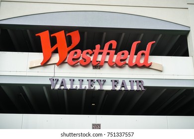 November 8, 2017 San Jose/CA/USA - Westfield Valley Fair Mall Logo; San Francisco Bay Area