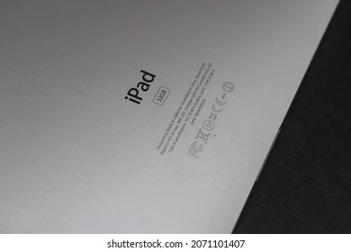 November 8 2021, Leiden The Netherlands: Apple IPad 1, The First Generation, Released On April 3, 2010, Was The First IPad Available. Closeup Of The Ipad 32 Gb Designed In California Version Is Shown.