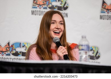 Novi, MI - October 16, 2022: Karen Gillian With Alex Kingston And Matt Smith Host A Doctor Who Panel At Motor City Comic Con