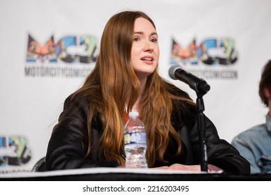 Novi, MI - October 16, 2022: Karen Gillian With Alex Kingston And Matt Smith Host A Doctor Who Panel At Motor City Comic Con