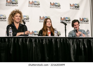 Novi, MI - October 16, 2022: Alex Kingston, Karen Gillian And Matt Smith Host A Doctor Who Panel At Motor City Comic Con