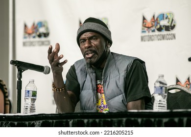 Novi, MI - October 16, 2022: Steven Williams With Jim Beaver And Alaina Huffman Host A Supernatural Panel At Motor City Comic Con