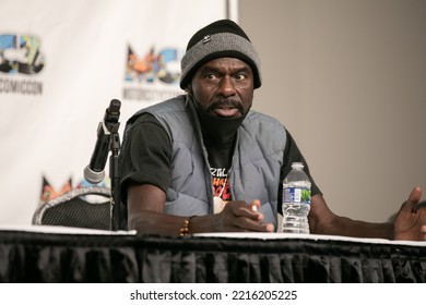 Novi, MI - October 16, 2022: Steven Williams With Jim Beaver And Alaina Huffman Host A Supernatural Panel At Motor City Comic Con