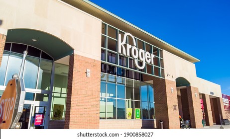 Novi, Michigan -January 23,2021 : Kroger Store In Novi, Michigan Sold One Billion Dollar Mega Millions Jackpot Lottery Ticket , Third Largest Lottery Prize In History.