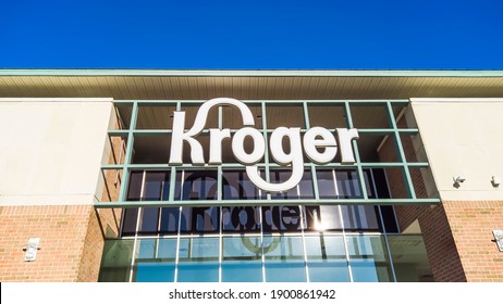 Novi, Michigan -January 23,2021 : Kroger Store In Novi, Michigan Sold One Billion Dollar Mega Millions Jackpot Lottery Ticket , Third Largest Lottery Prize In History.