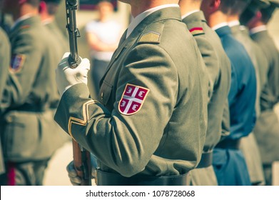 Novi Sad, Serbia 23.04.2018.: Serbian Army Day Military Parade 