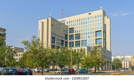 Novi Sad, Serbia - August 19, 2022: Gazprom Neft Nis Petroleum Refining Company Office Building In Novi Sad.